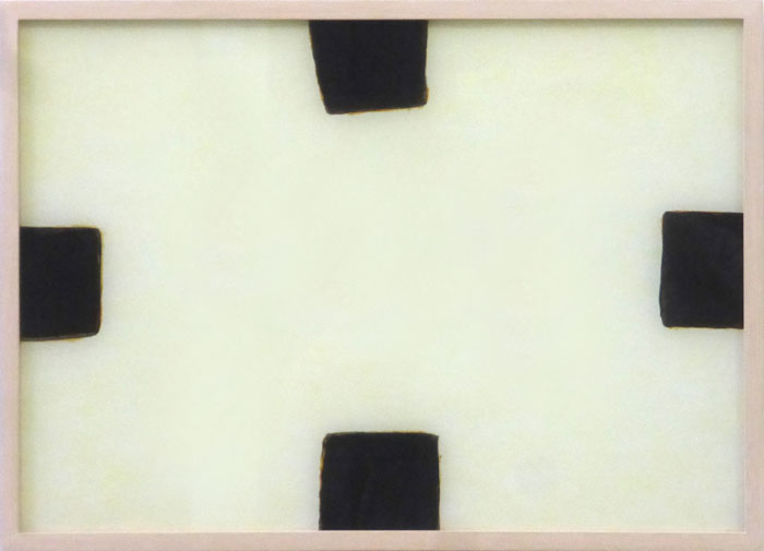 'Steencirkel', 1996 acryl, achterglasschildering, 31,5 x 43,5 cm