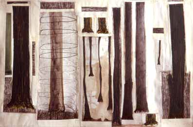 'bomen', 2001, papiercollage